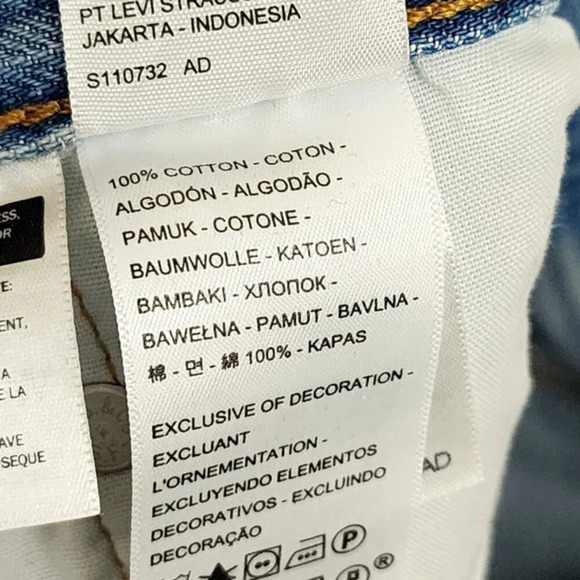 Levi's‎ 501 Womens Light Blue Distressed High Waist Jean Shorts W33  28CT - Picture 4 of 8